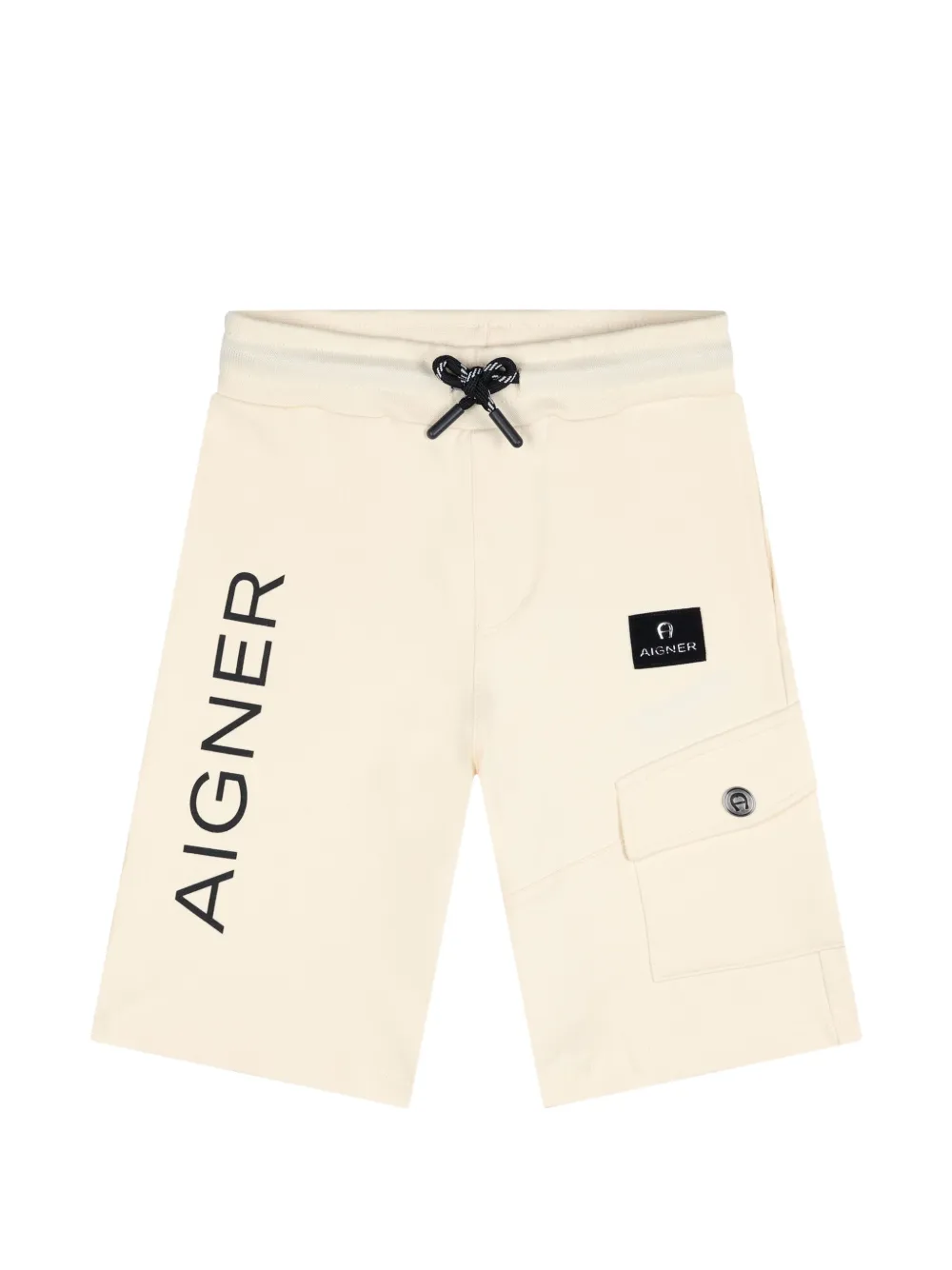 Aigner Kids logo-print shorts - Toni neutri