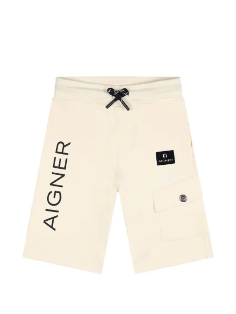 Aigner Kids logo-print shorts