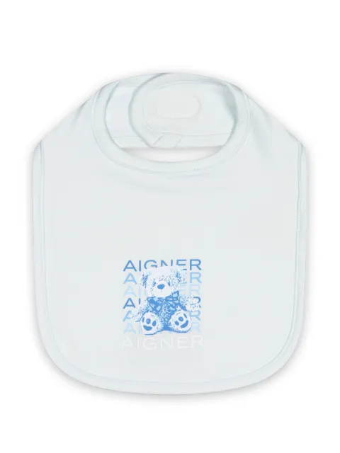 Aigner Kids teddy-bear print bib