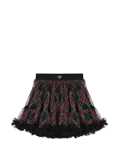 ANGEL'S FACE KIDS Pixie tartan ruffled skirt