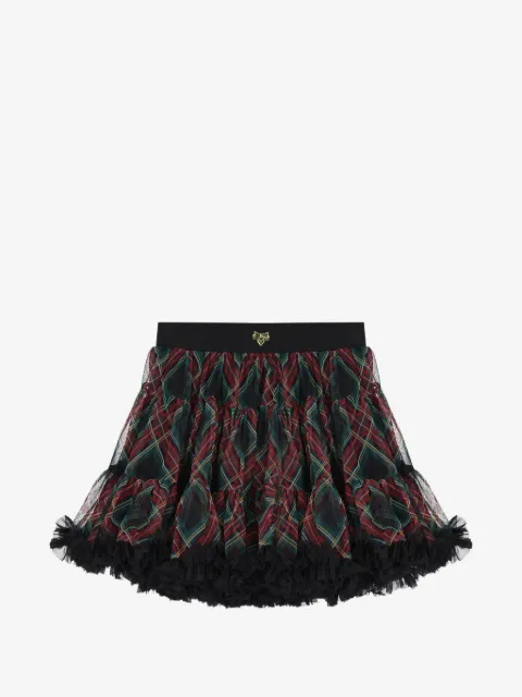 ANGEL'S FACE KIDS Pixie tartan ruffled skirt