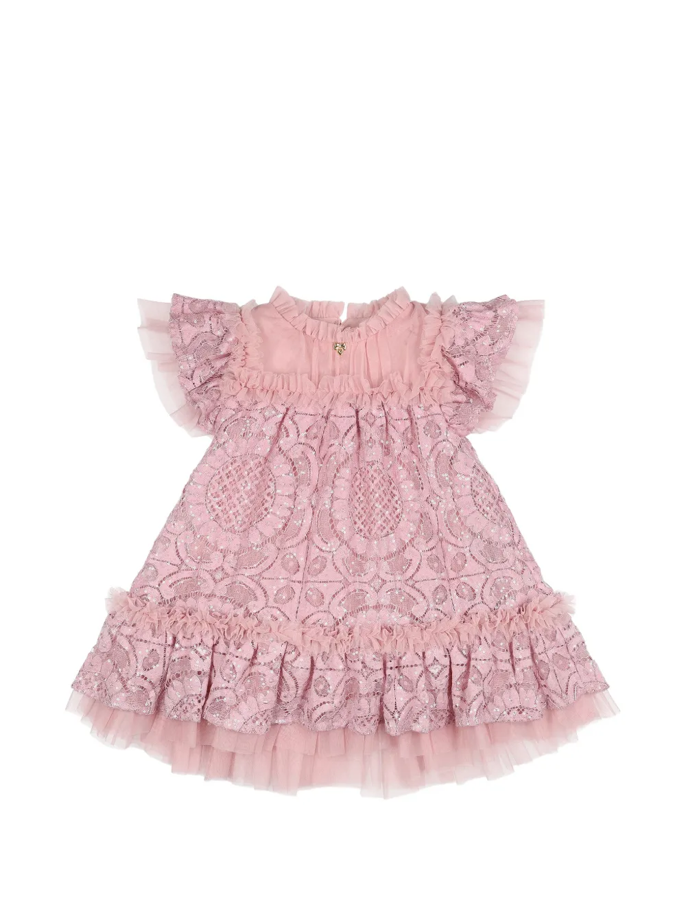 ANGEL'S FACE KIDS sequin-embellished lace dress - Rosa