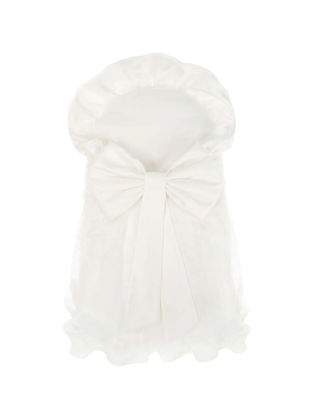 SOFIJA bow-detail lace-trim sleep bag - Bianco
