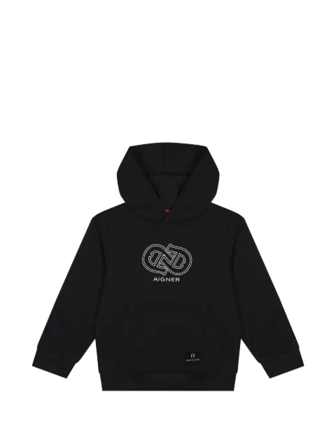 Aigner Kids Felpa con cappuccio e logo