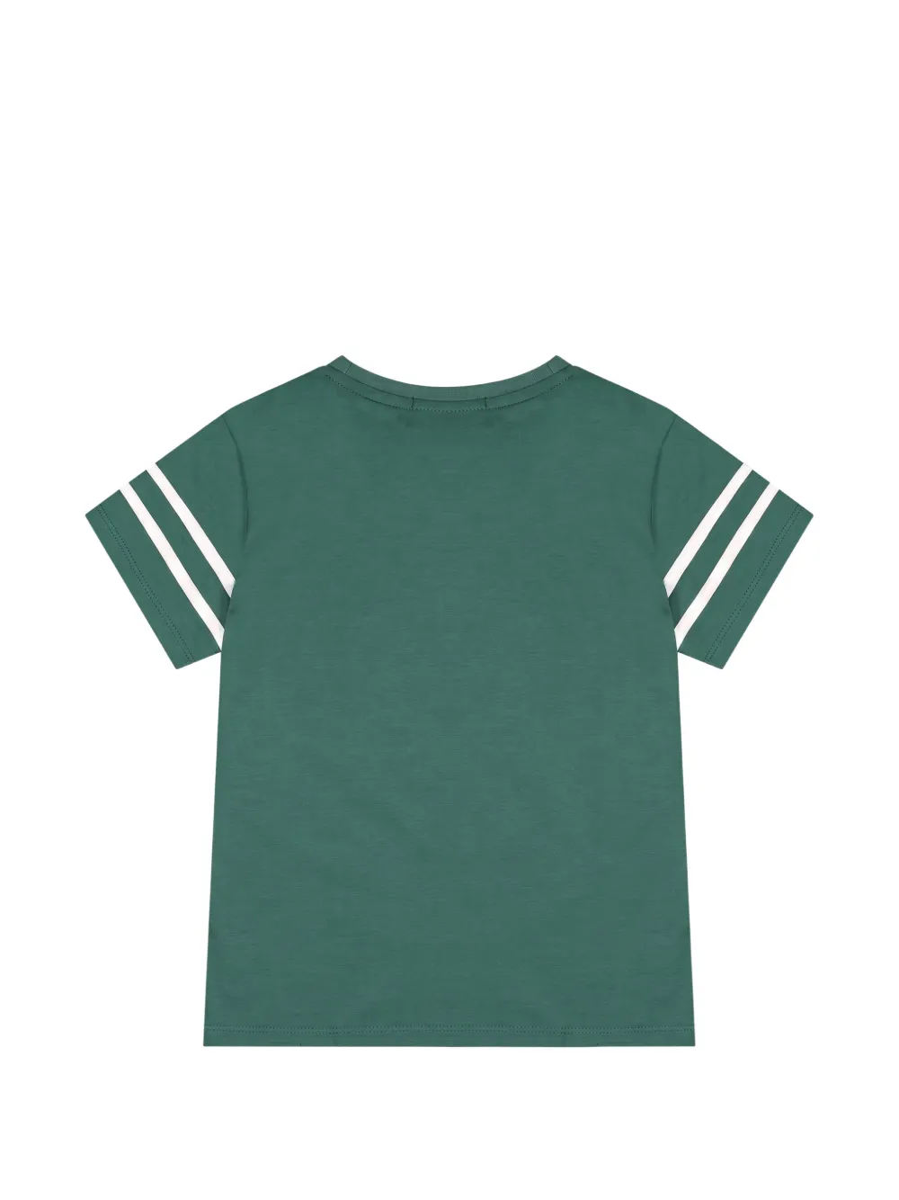 Aigner Kids T-shirt met gestreepte mouwen en logo-print Groen