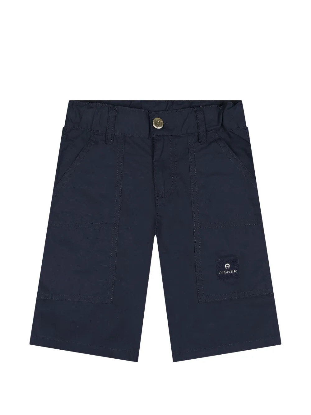 Aigner Kids Shorts con applicazione logo - Blu