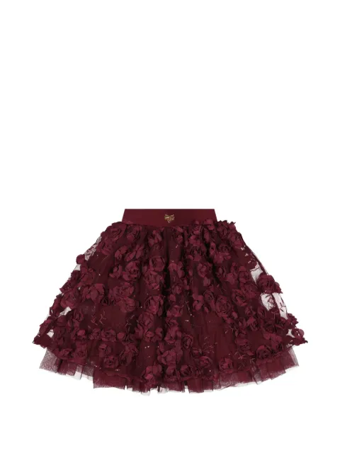 ANGEL'S FACE KIDS Aliza floral-appliqué skirt
