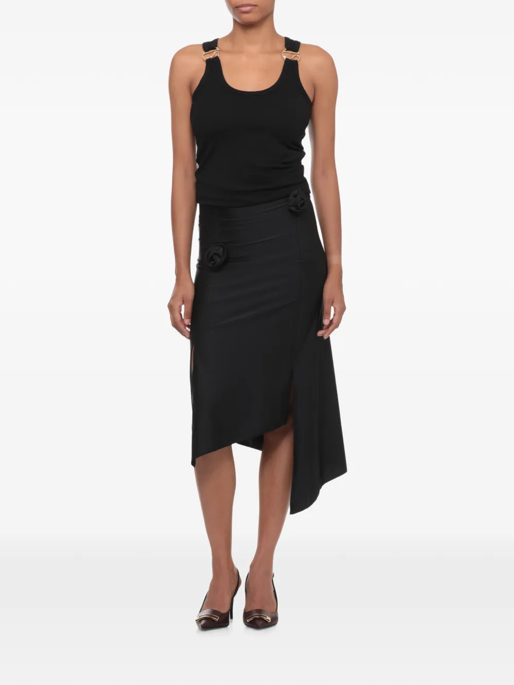 Coperni Rok met bloem Zwart