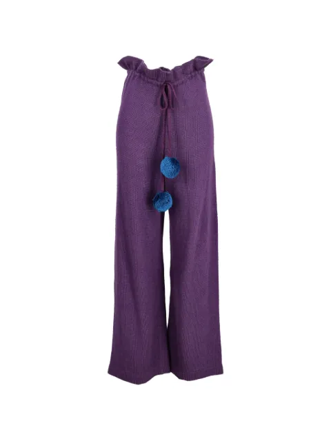 Kenzo Pre-Owned pompom-detail drawstring trousers