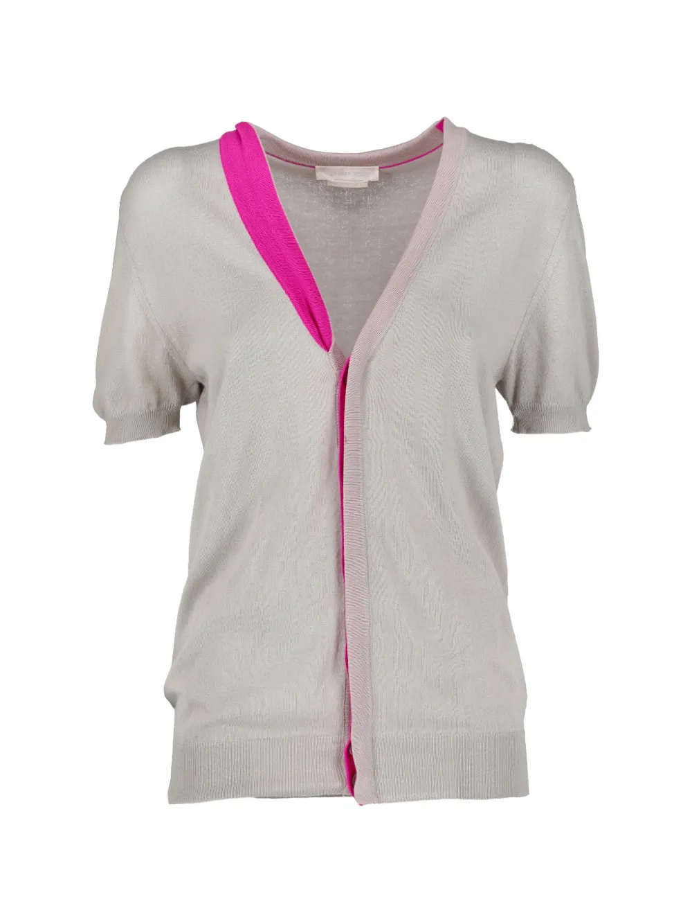 Pre-owned Alexander Mcqueen Lightweight Short-sleeve Cardigan In Grey