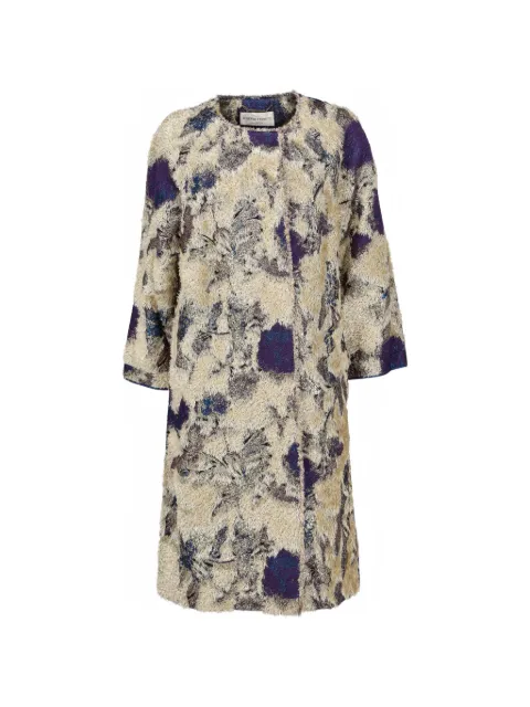 Alberta Ferretti Vintage floral-jacquard textured coat