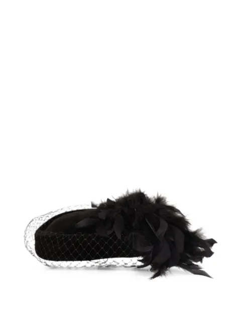 Vintage feather-embellished veiled hat