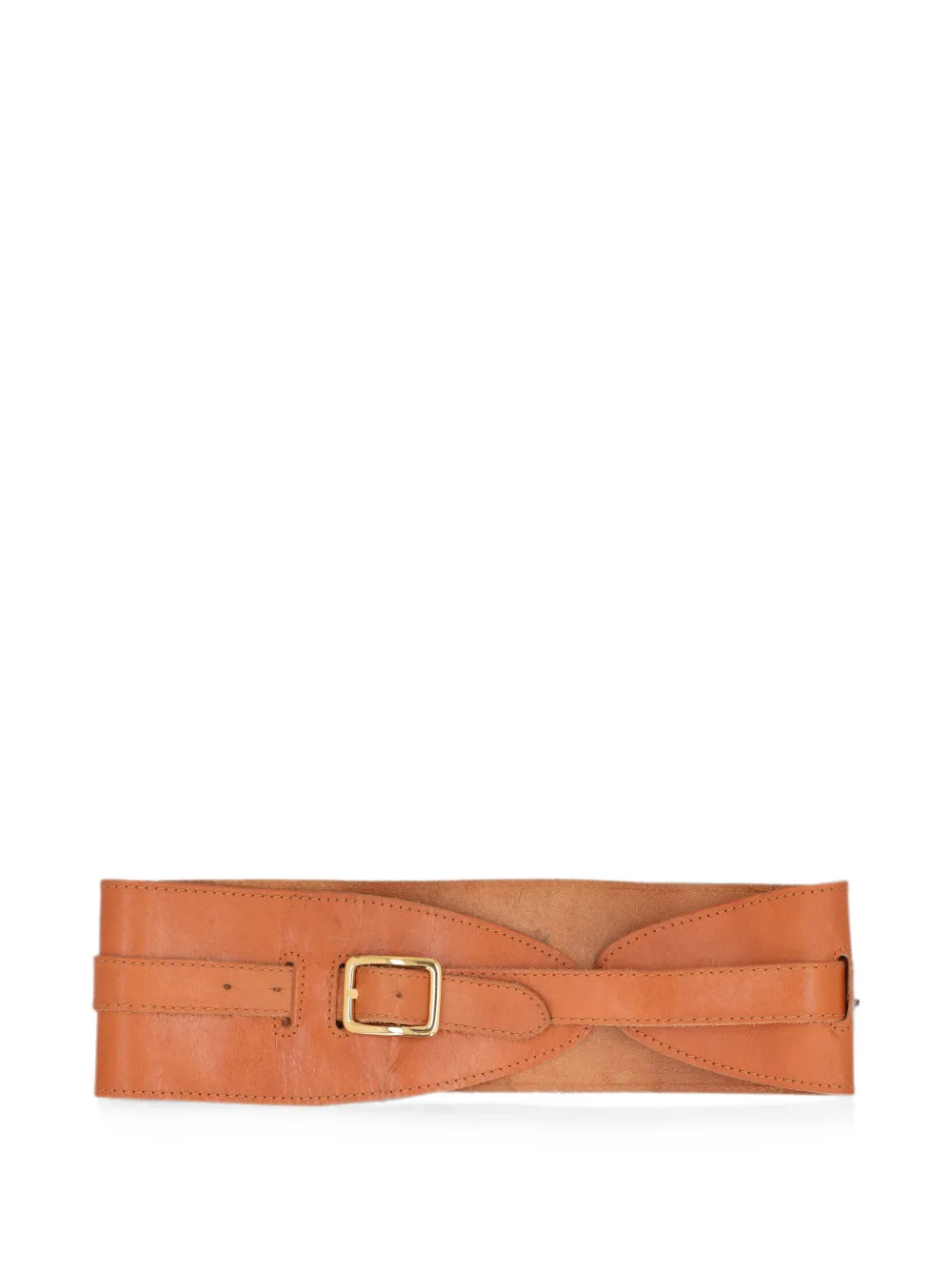 Walter Albini buckle-fastening leather belt - Marrone