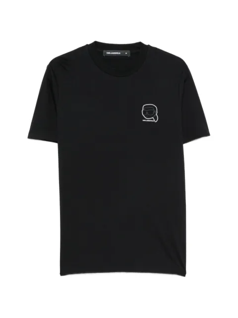 Karl Lagerfeld camiseta de algodón con parche del logo