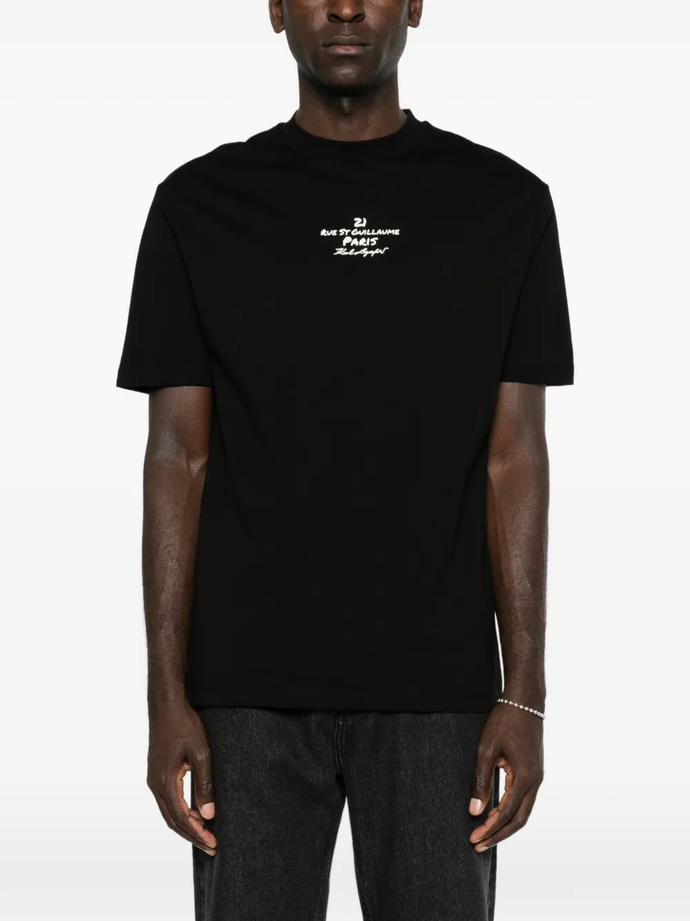 Karl Lagerfeld Katoenen T-shirt met ronde hals Zwart