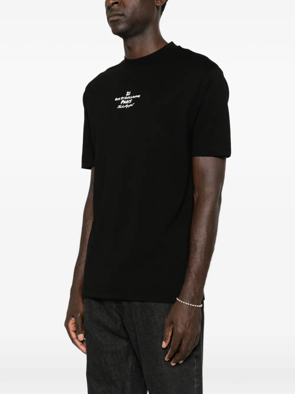 Karl Lagerfeld Katoenen T-shirt met ronde hals Zwart