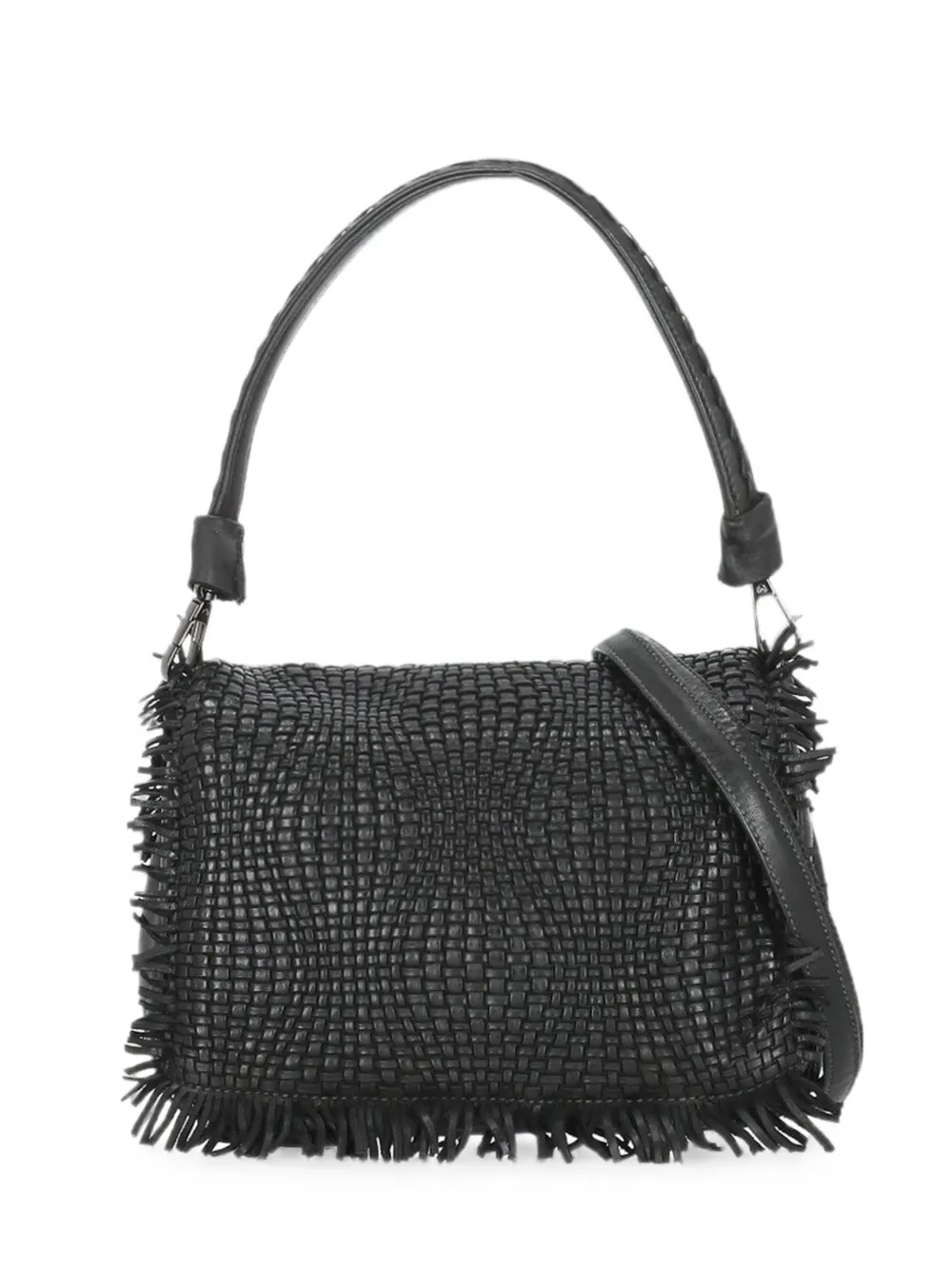 Reptile's House Anfora braided shoulder bag - Schwarz
