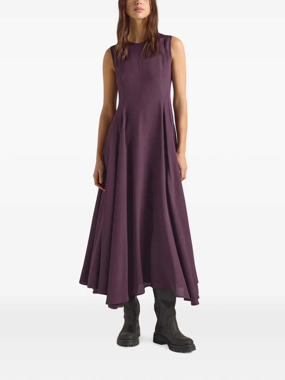 MOMONÌ Eldra flared midi-jurk Paars