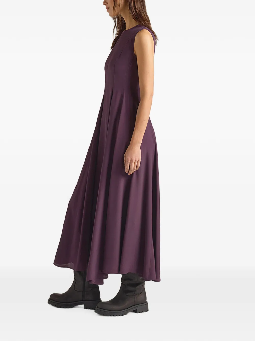 MOMONÌ Eldra flared midi-jurk Paars