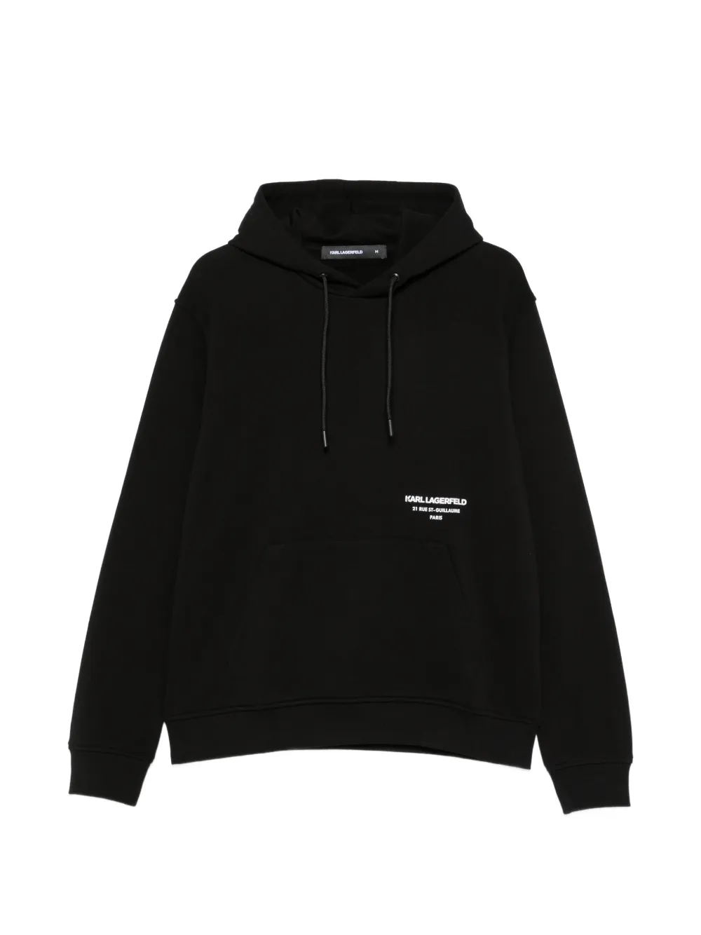 Karl Lagerfeld logo-print drawstring hoodie - Nero