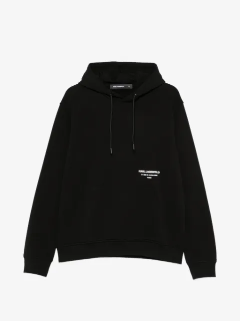 Karl Lagerfeld logo-print drawstring hoodie