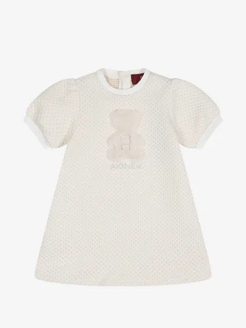 Aigner Kids robe texturée à patch ourson