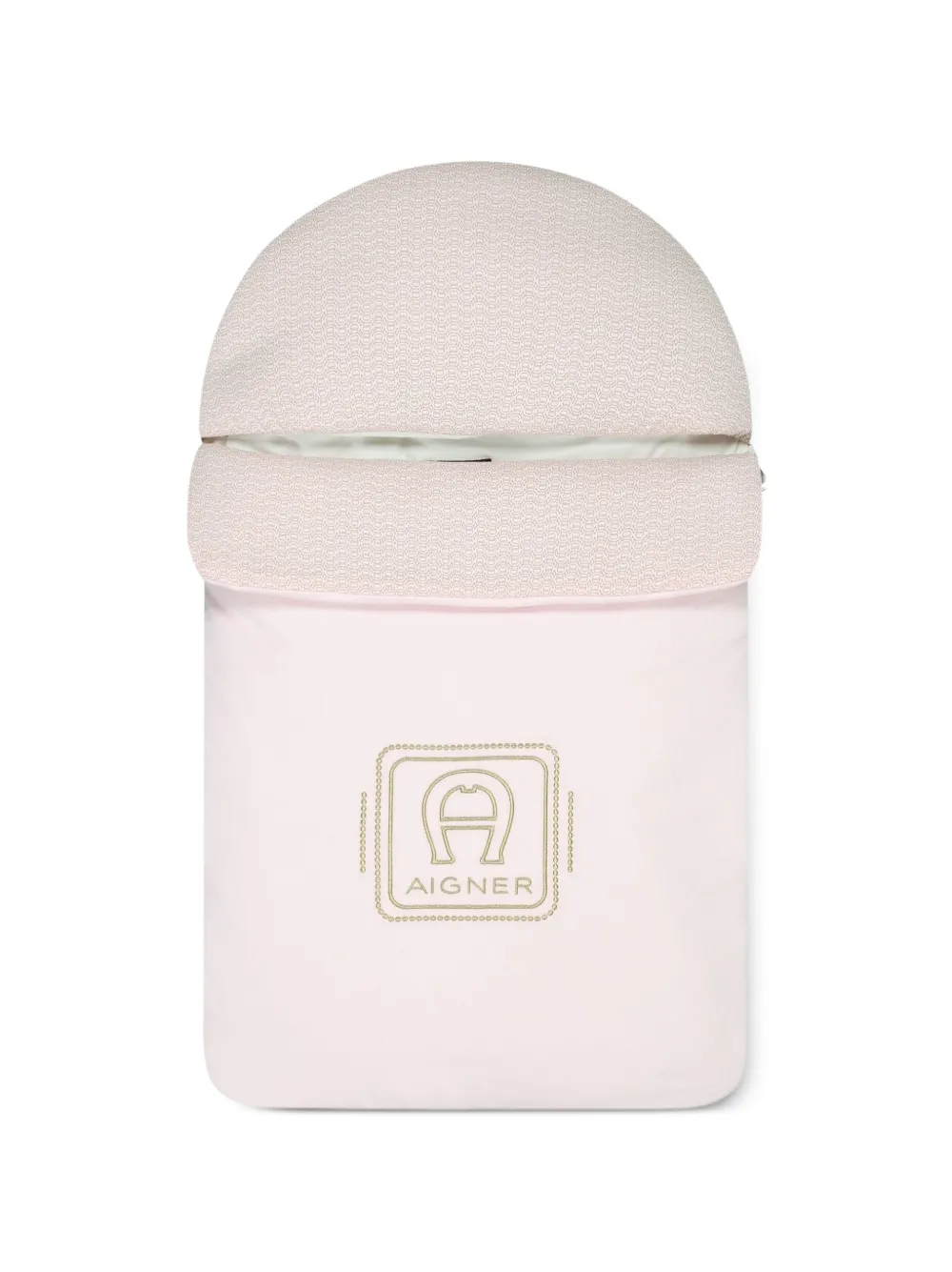 Aigner Kids logo-embroidered patterned sleep bag - Rosa