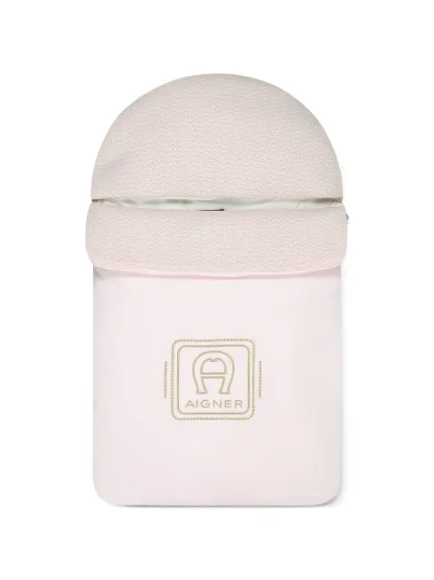 Aigner Kids logo-embroidered patterned sleep bag