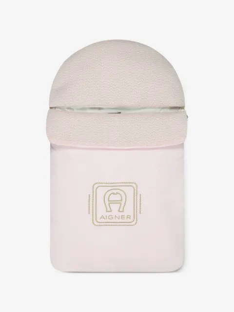 Aigner Kids logo-embroidered patterned sleep bag