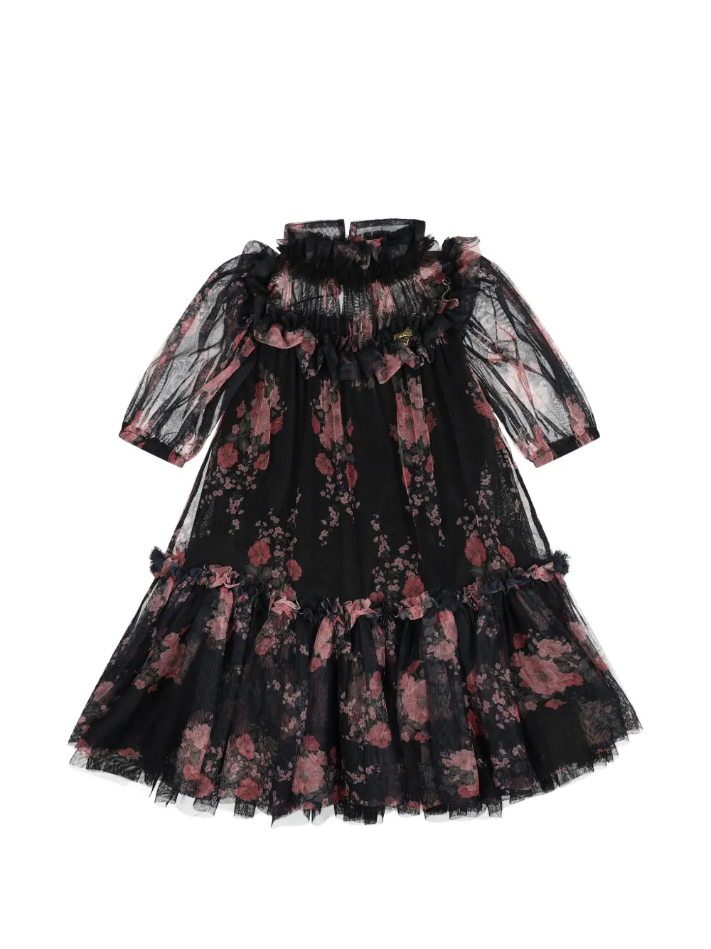 ANGEL'S FACE KIDS Myrtisa floral-print ruffled dress - Schwarz