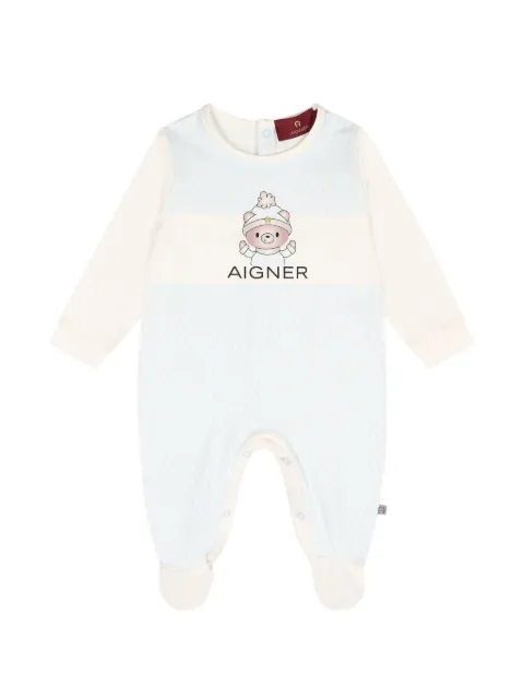 Aigner Kids pijamas con motivo de oso y logo estampado