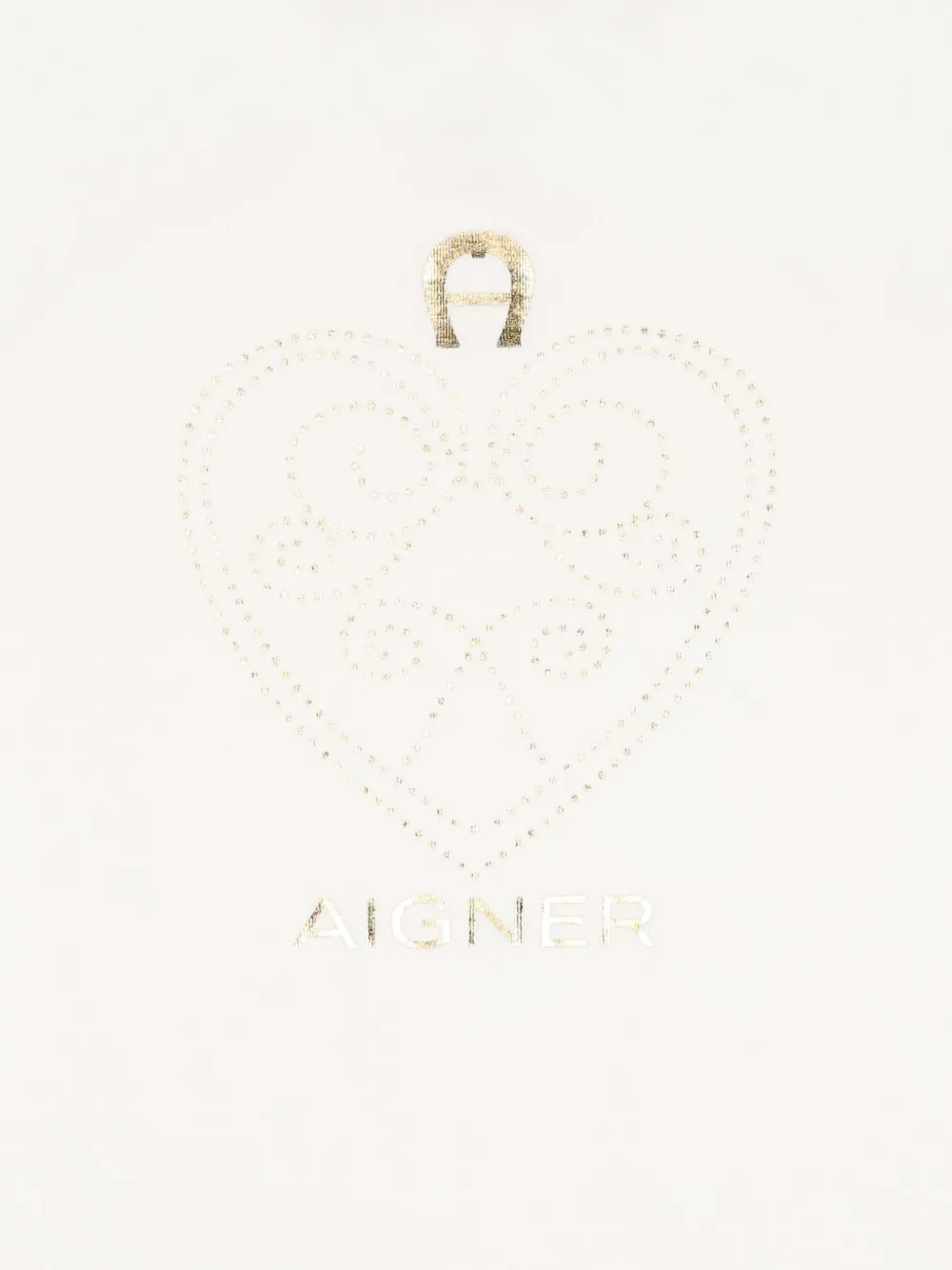 Aigner Kids heart-print logo-print T-shirt Beige