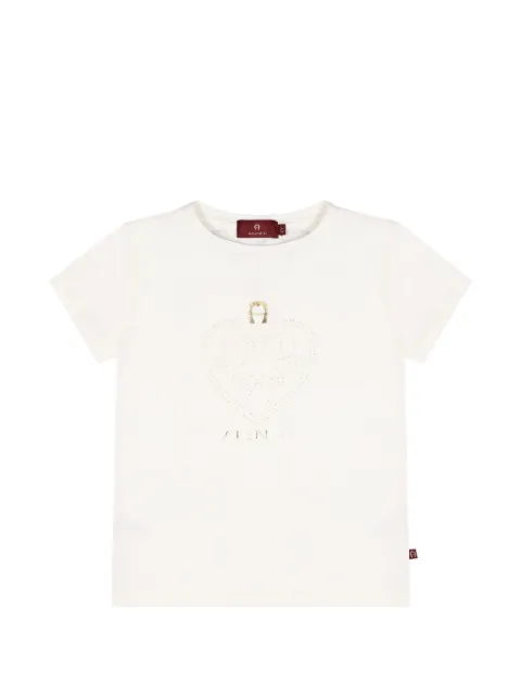 Aigner Kids heart-print logo-print T-shirt