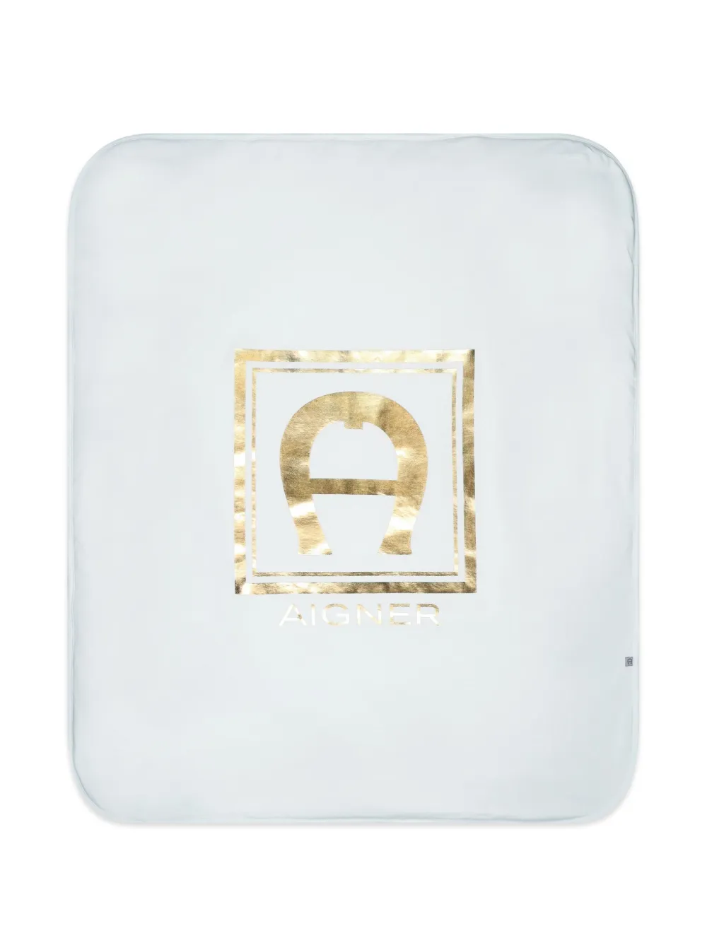 Aigner Kids Coperta con stampa - Bianco