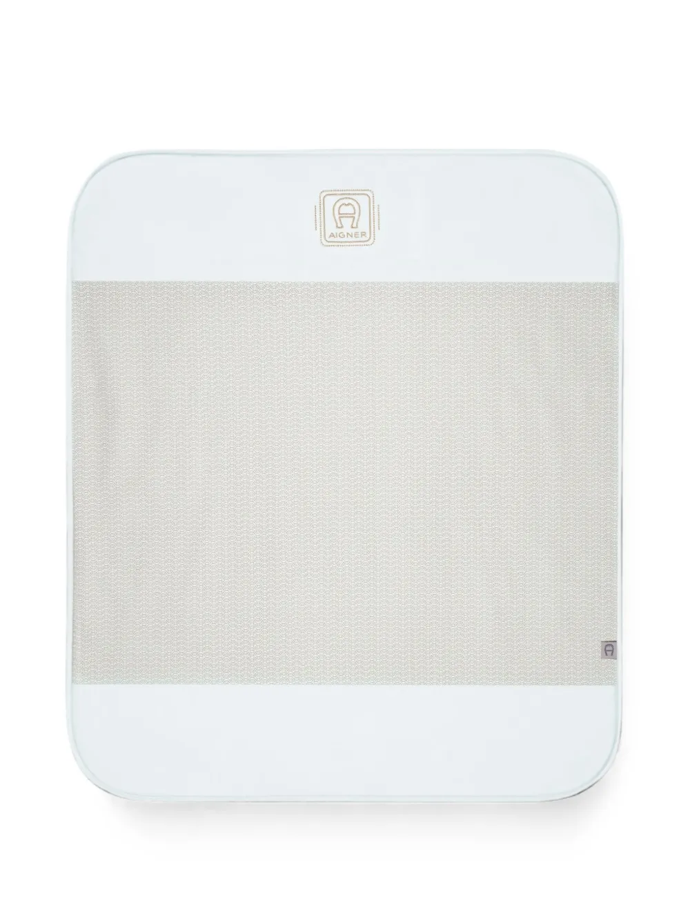 Aigner Kids Coperta con logo - Bianco