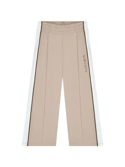 Aigner Kids logo-embroidered side-stripe track pants