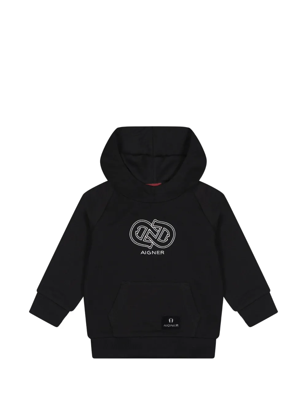 Aigner Kids hoodie à logo brodé - Noir Aigner Kids hoodie à logo brodé - Noir