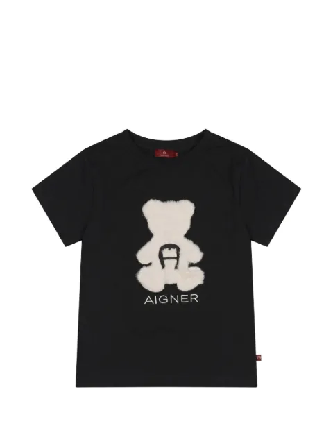 Aigner Kids bear-motif logo-print T-shirt
