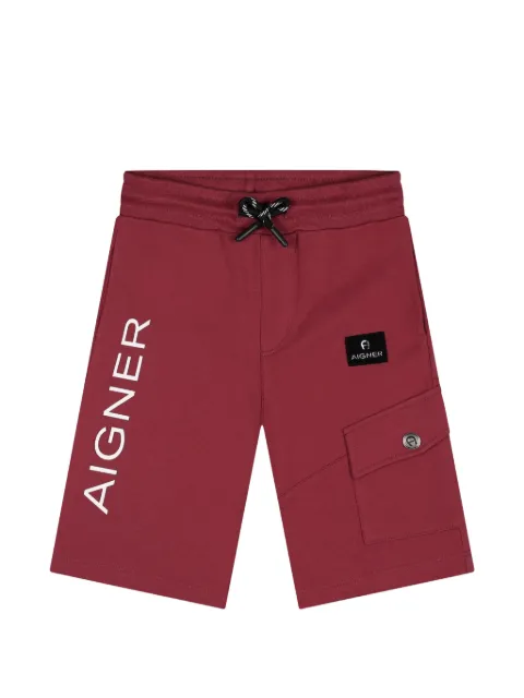 Aigner Kids logo-print cargo shorts