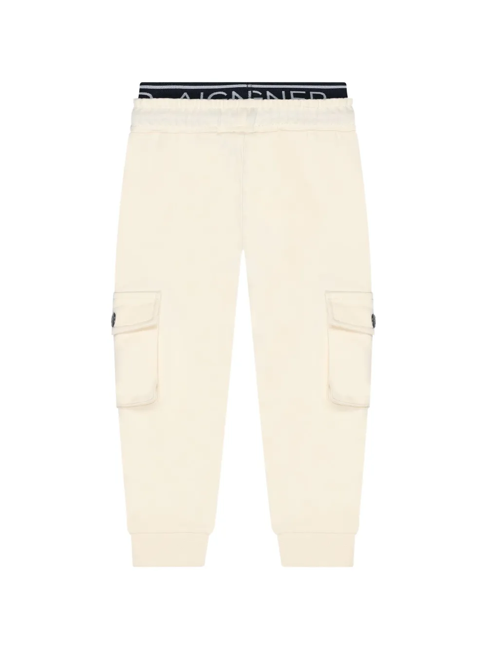 Aigner Kids Cargo broek met logoband Beige