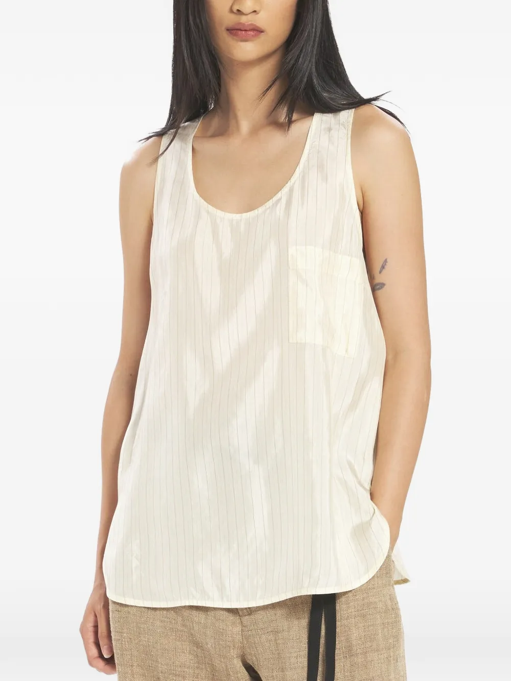 Barena pinstripe-pattern tank top - Toni neutri