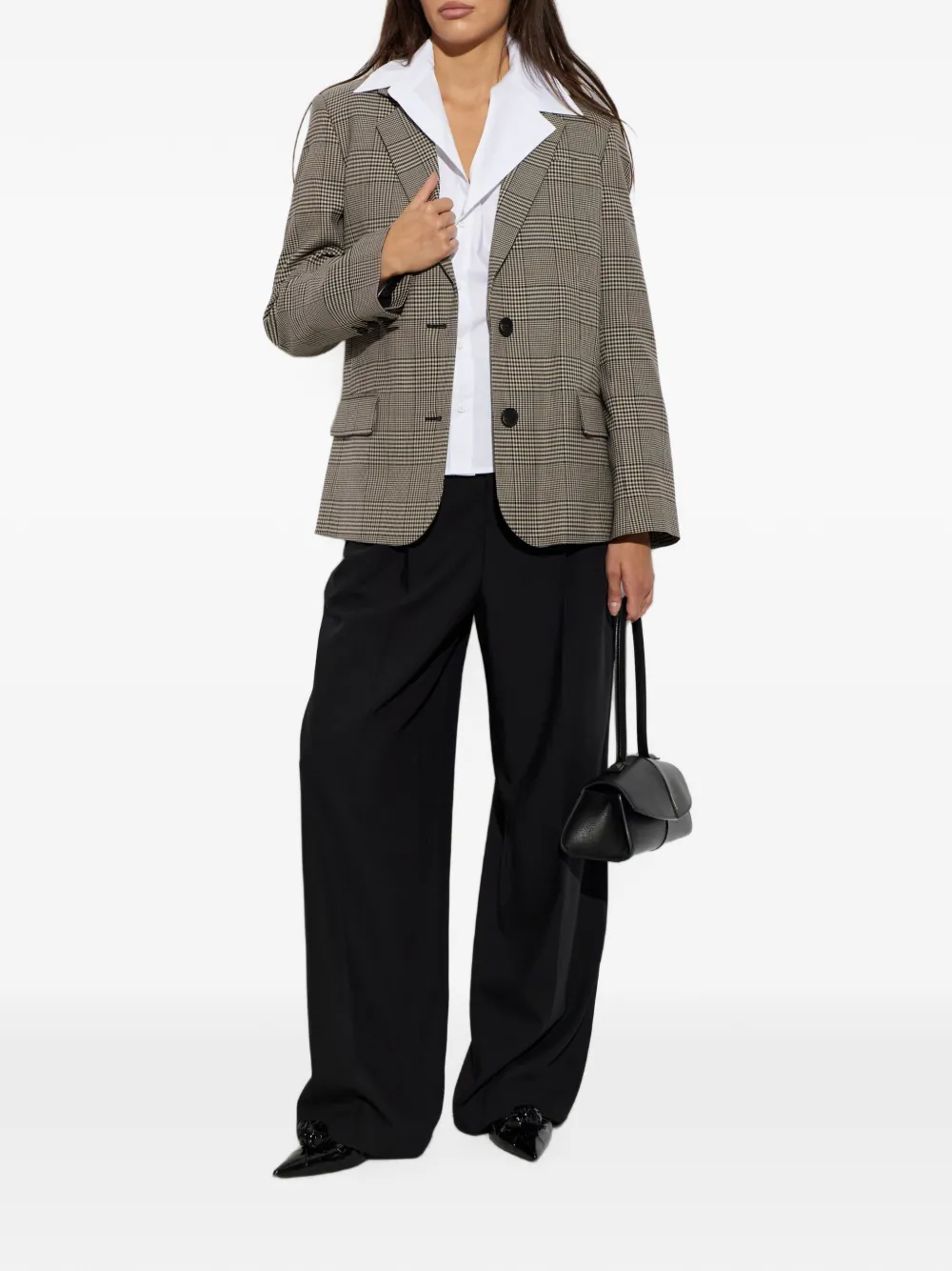 IRO check-pattern blazer Beige