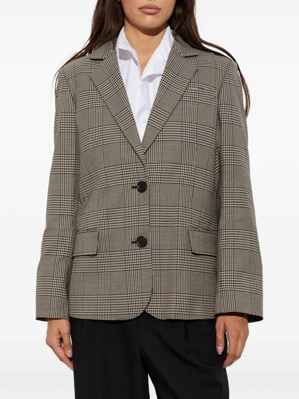 IRO check-pattern blazer Beige
