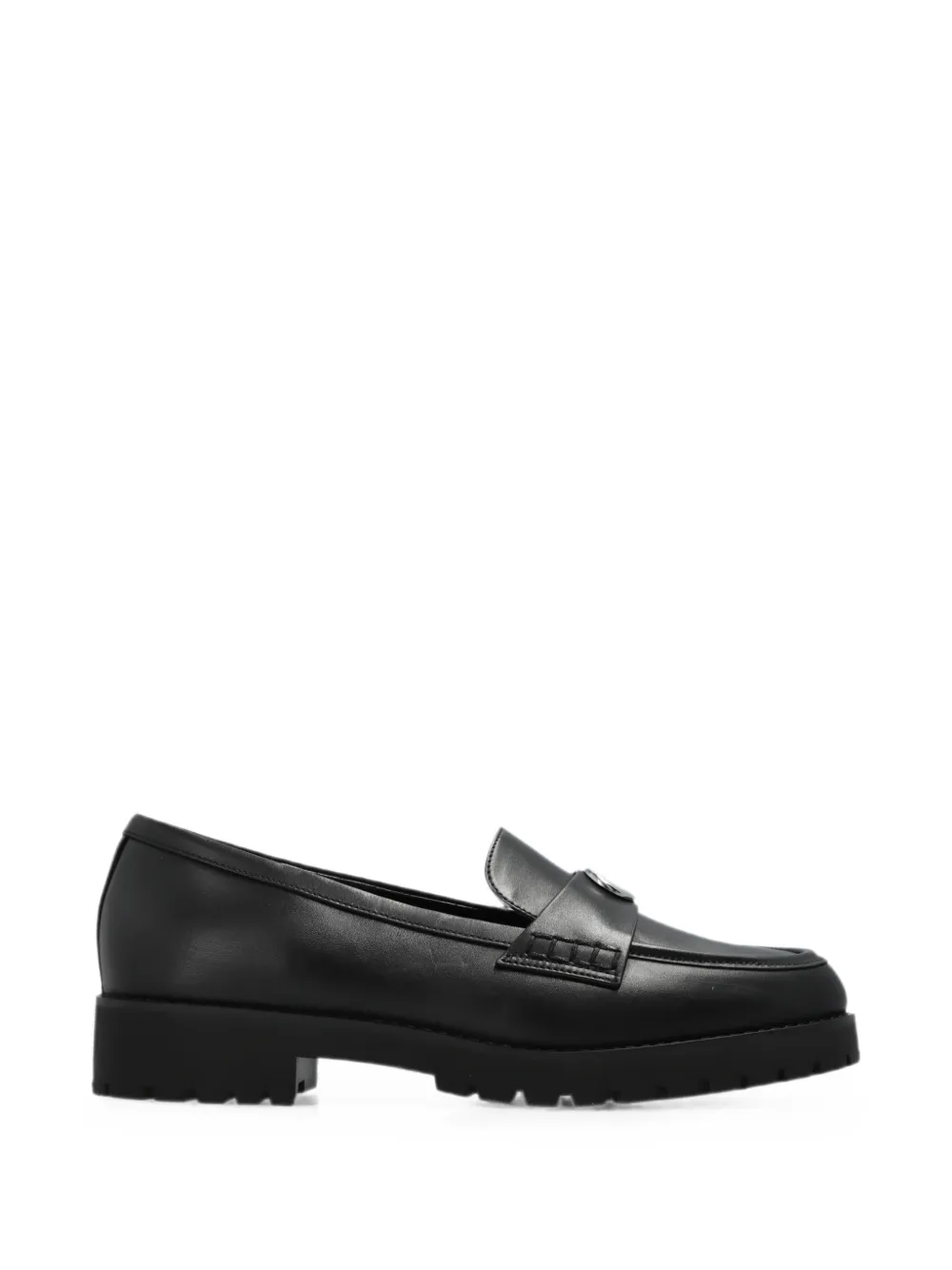 Michael Michael Kors logo-plaque leather ballet flats - Nero