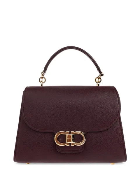 Ferragamo Double Gancini leather tote bag