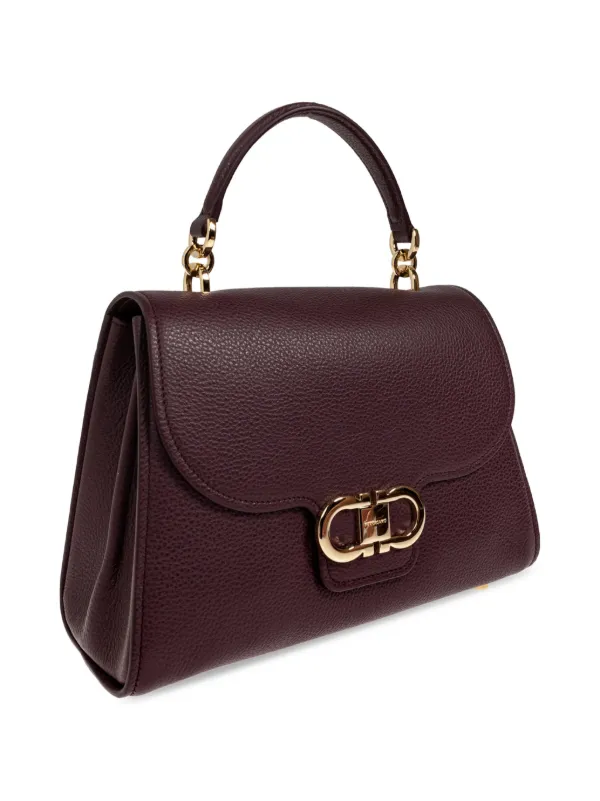 Ferragamo ダブルガンチーニ レザーハンドバッグ | レッド | FARFETCH JP