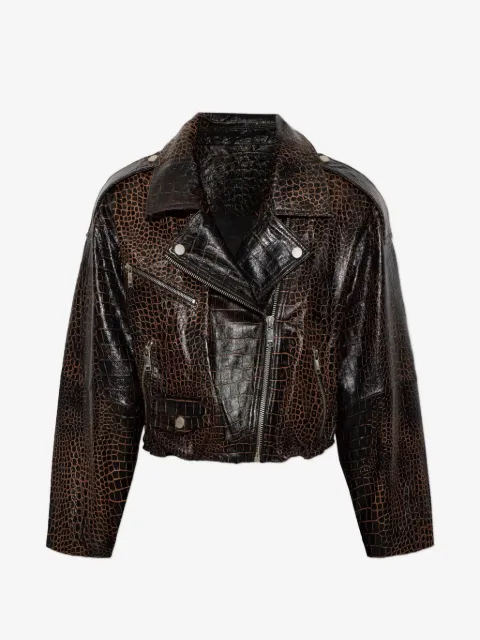 Gestuz Cesi crocodile-effect jacket