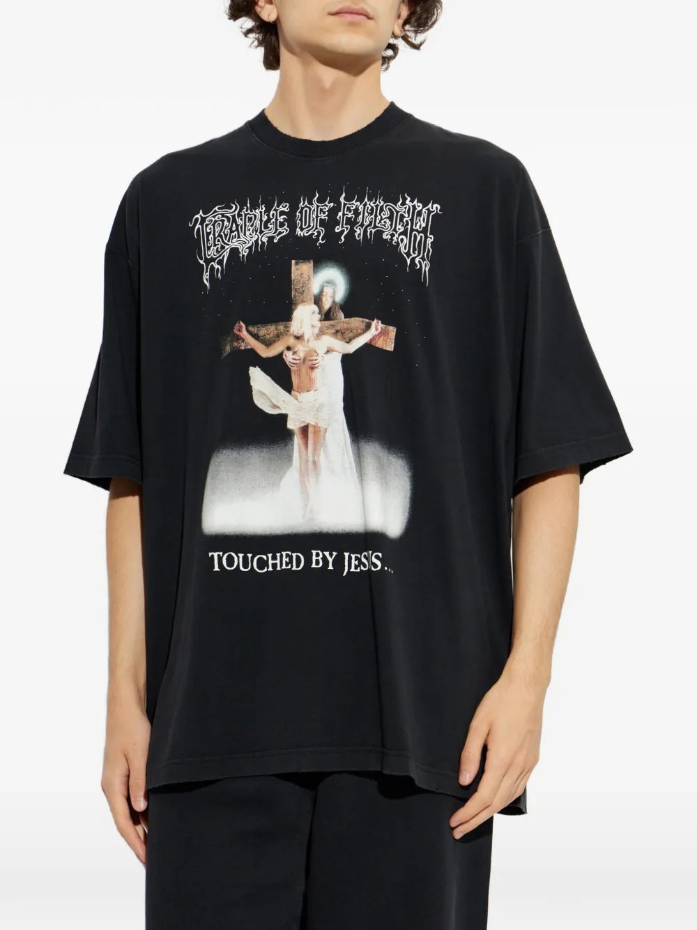 VETEMENTS T-shirt met grafische print Zwart