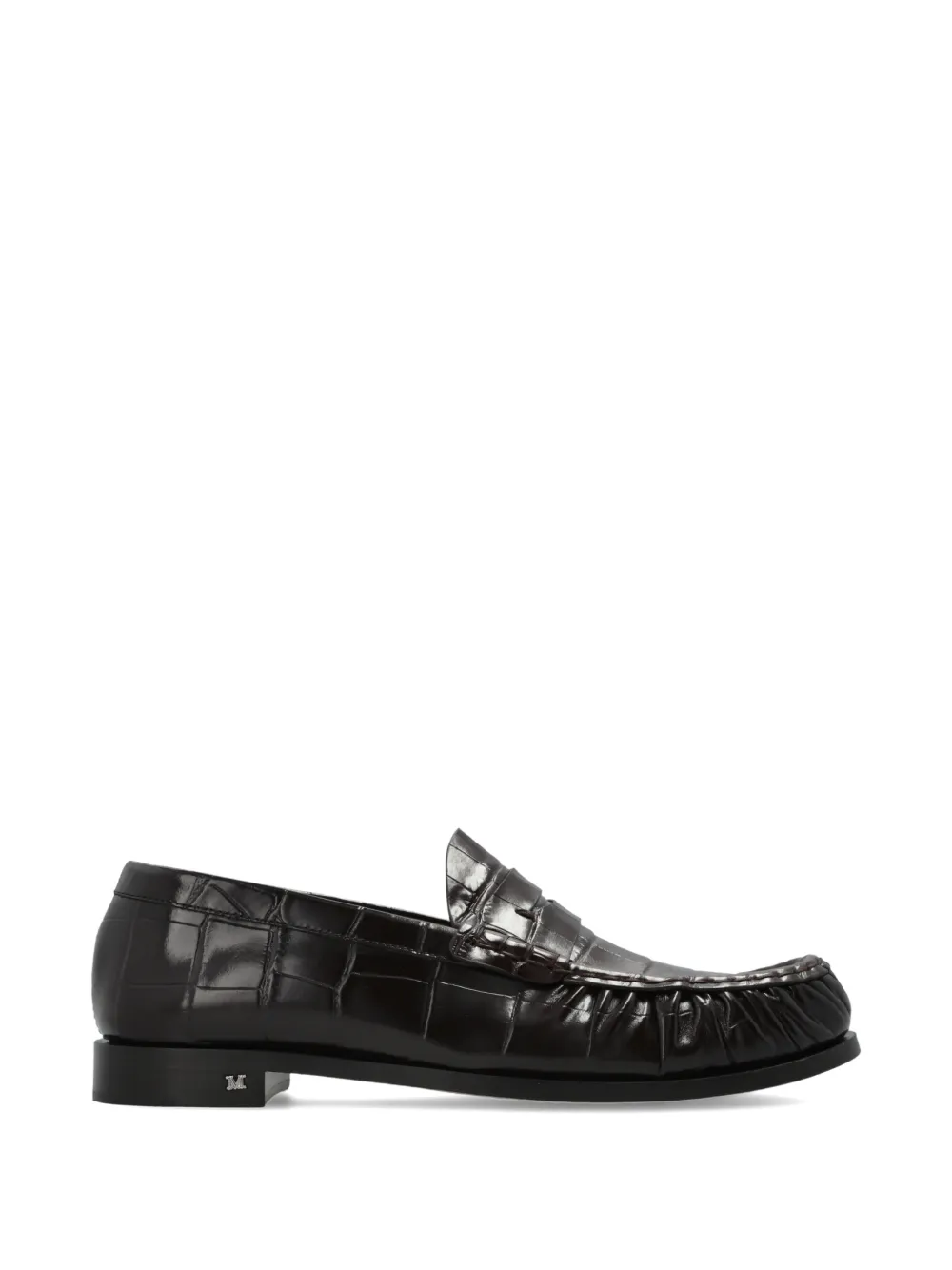 Max Mara Ballerine Fingere con effetto coccodrillo - Marrone