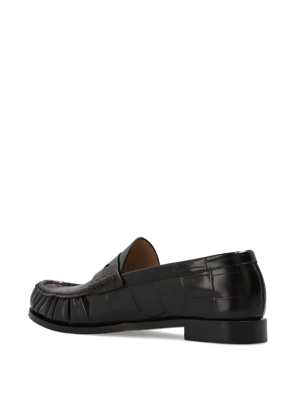 Max Mara Fingere croc-effect leather ballet flats Bruin